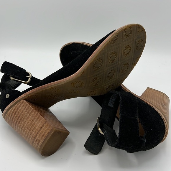 UGG BLACK VELVET HEEL SIZE 10 - Picture 4 of 11